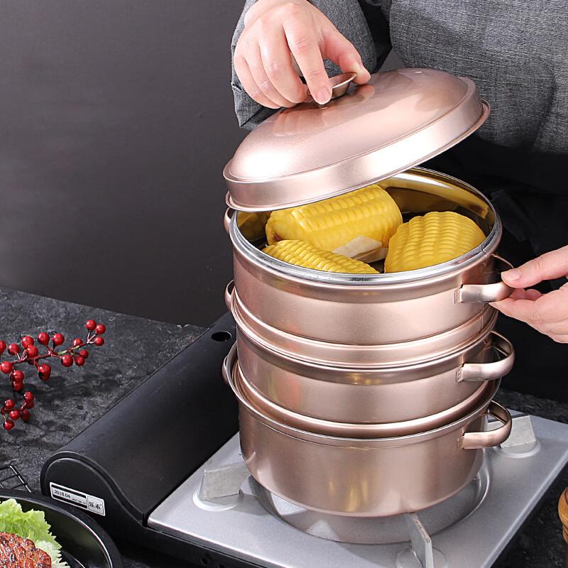 ZISIZ Colorful Stainless Steel Steamer Pot