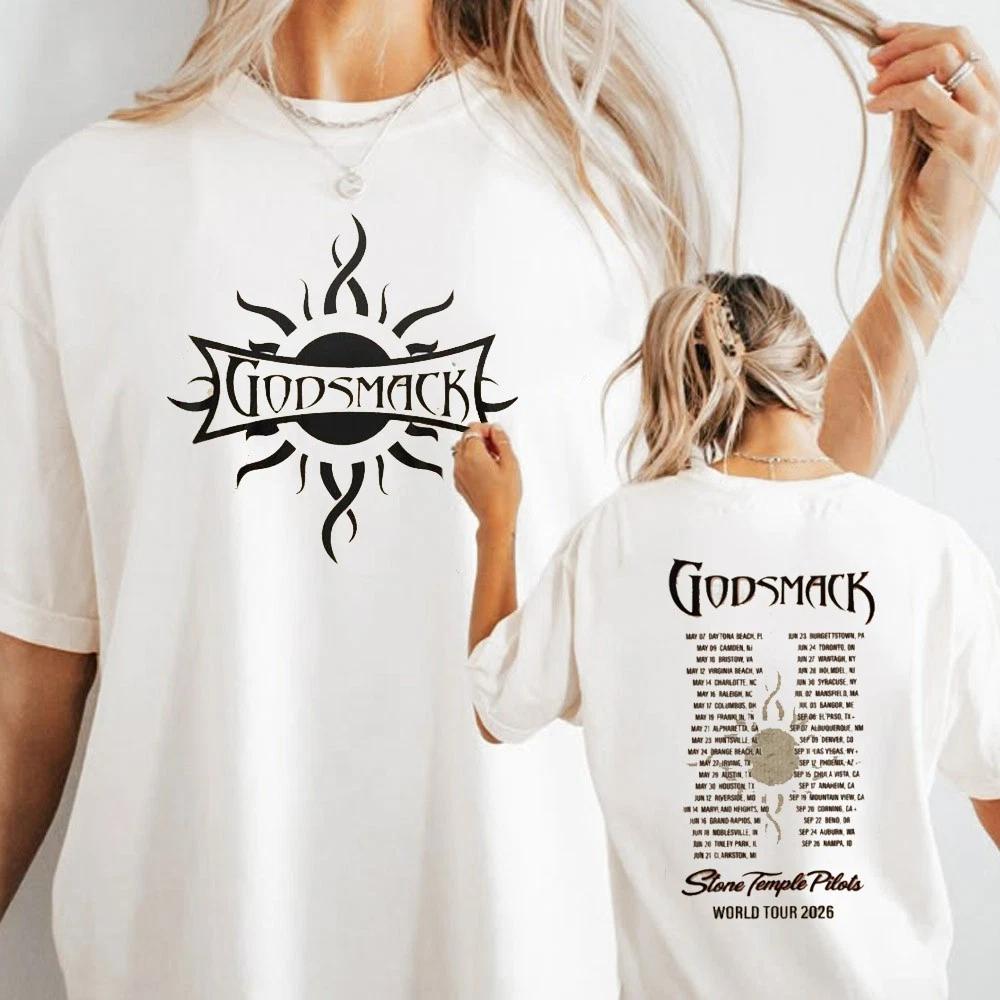 Retro Godsmack T-shirt, Godsmack Rock Band Tee, The Rise of Rock World Tour 2026 XL