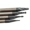 4pcs 0.5mm,0.75mm,1mm,1.5mm Ball Nose Carbide End Mill Set CNC Cutter Router Bits 2 Flute Spiral Milling Tool (4, 2F)