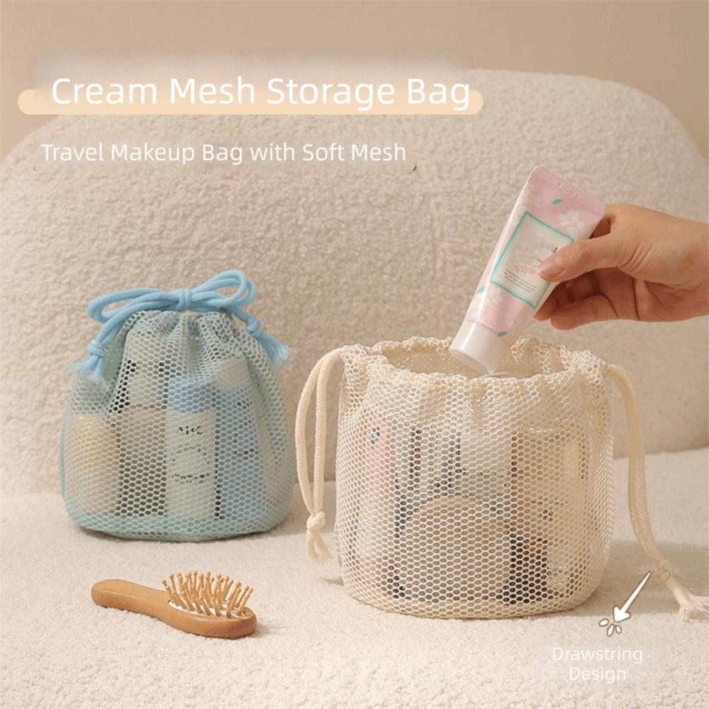 Portable Mesh Makeup Bag Gauze Toiletry Bag Portable Travel Storage Bag Business