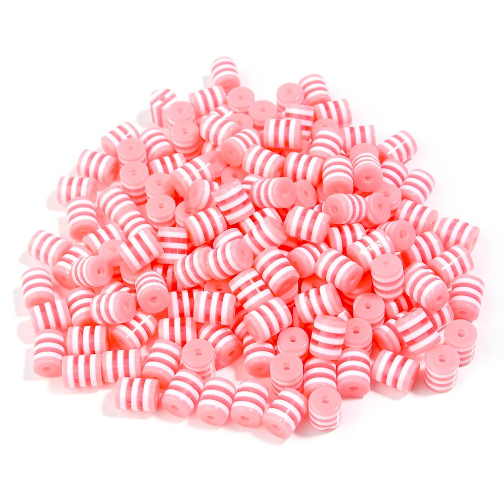 100pcs/Lot 8mm Resin Barrel Beads Rainbow Loose Space Beads For Jewelry Making Accessories DIY Bracelet Necklace Wholesale