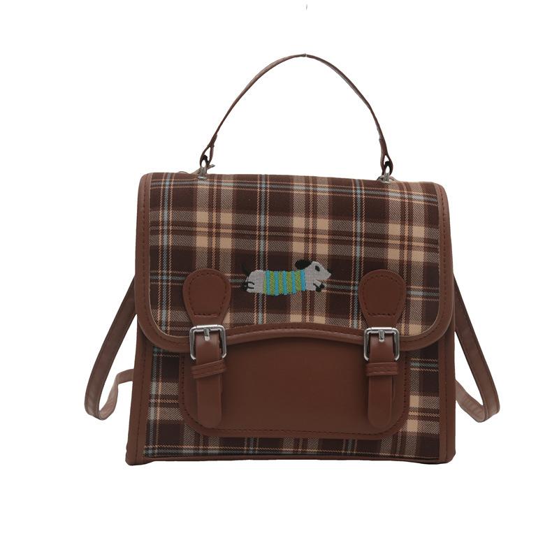 New Style Women's Bag Crossbody Women's Bag Embroidery Retro Backpack Niche Cute Cartoon Shoulder Bag Female