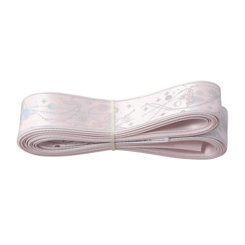1 Roll DIY Hot Stamping Material Printed Pattern Butterfly Ribbon Creative Hot Stamped Ribbon Lace Accessories 2.5x450cm