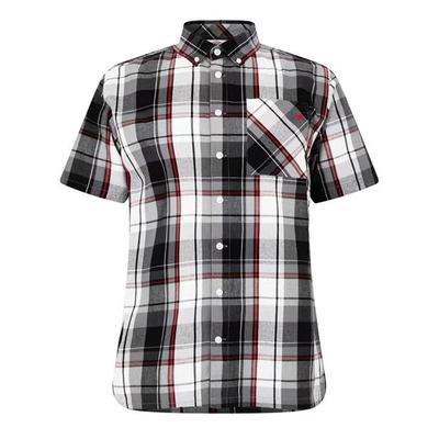 Lee Cooper Men's Checked Shirt Black and White, Size XXL