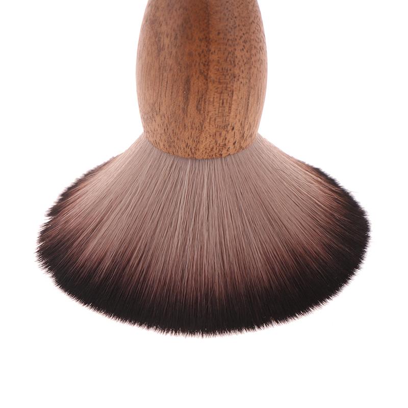 1Pc Vintage Wood Handle Makeup Brush High Quality Walnut Loose Powder Blush Foundation Contour Brush