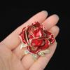 Emaille-Blumenbroschen für Frauen, Dame, Strass, Schönheit, Pflanzen, lässige Party-Brosche, Geschenke