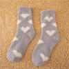 Women's Winter Fleece-Lined Heart Terry Floor Socks - Extra Thick, Non-Shedding, Mid-Calf Style