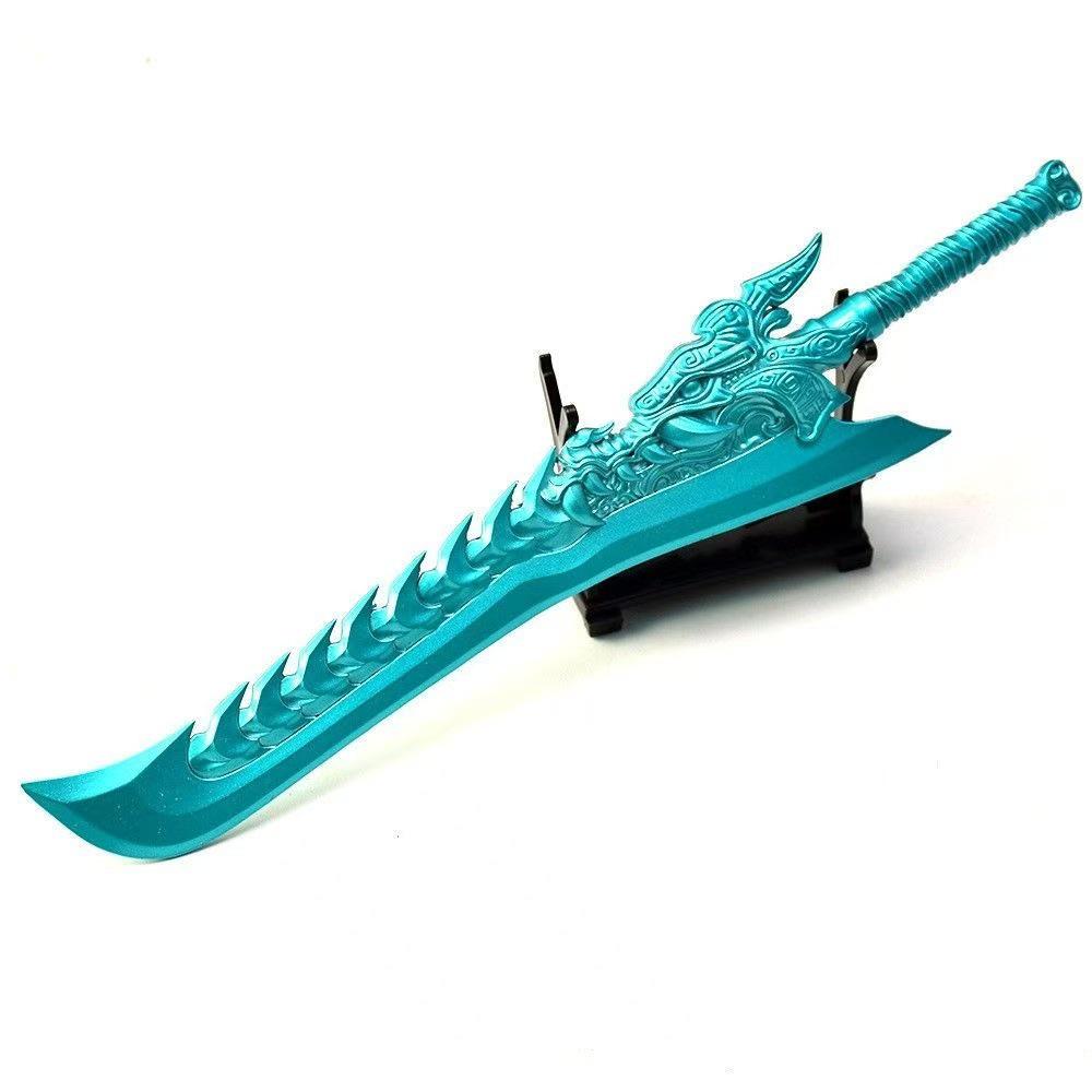 Anime Alloy Weapon Figurine Gift Set: Fire-Tipped Spear & Ao Bing Hammer