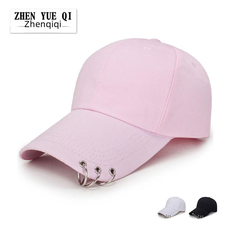 

Unisex Spring/Summer Fashion Ring Baseball Cap - Casual Sun Hat Three Rings Pink