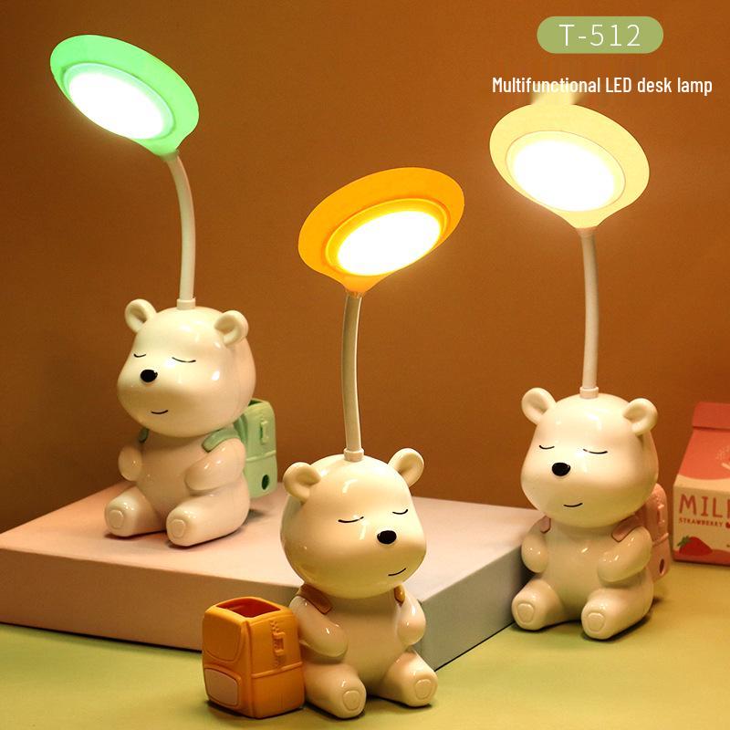

Многофункциональная складная мультяшная настольная лампа с USB-зарядкой и защитой глаз для учебы, общежития и прикроватного использования