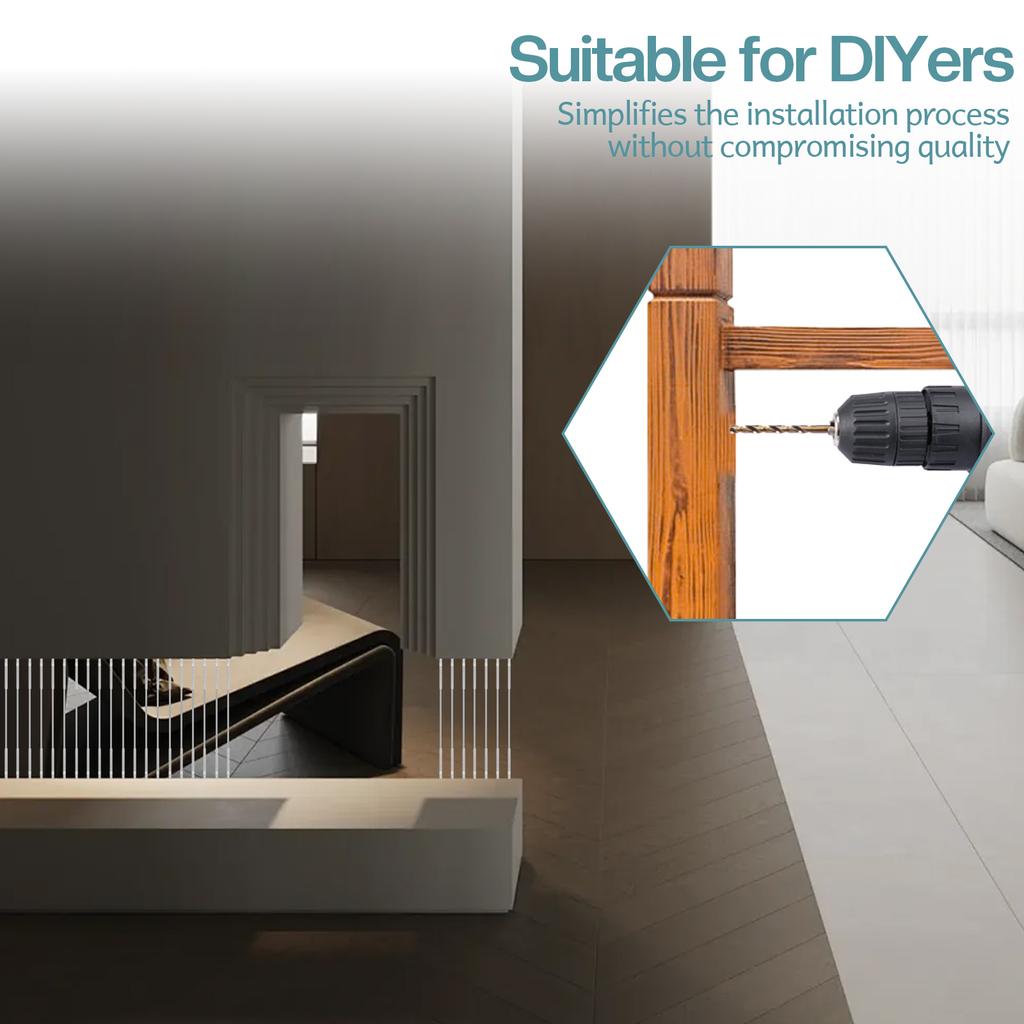 50Pcs Stainless Steel 1/8" Swage Lag Screws Left and Right Cable Railing Kit Hardware Handed Thread 1/8" Cable Railing Kit