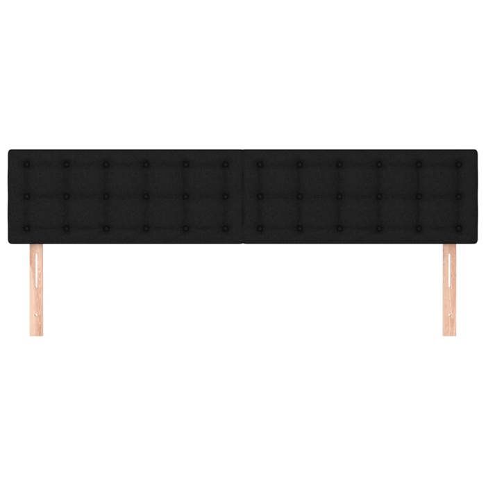 VidaXL 2x Headboards Bedroom Furniture Bed Accessories Single Bed Headboards Interior Black 346518