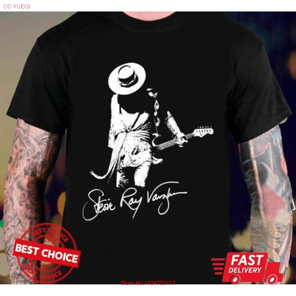 Vintage Stevie Ray Vaughan Star Cotton Black T Shirt Qr8734 Vintage Breathable Soft Stylish Stretched Slightly Graphic