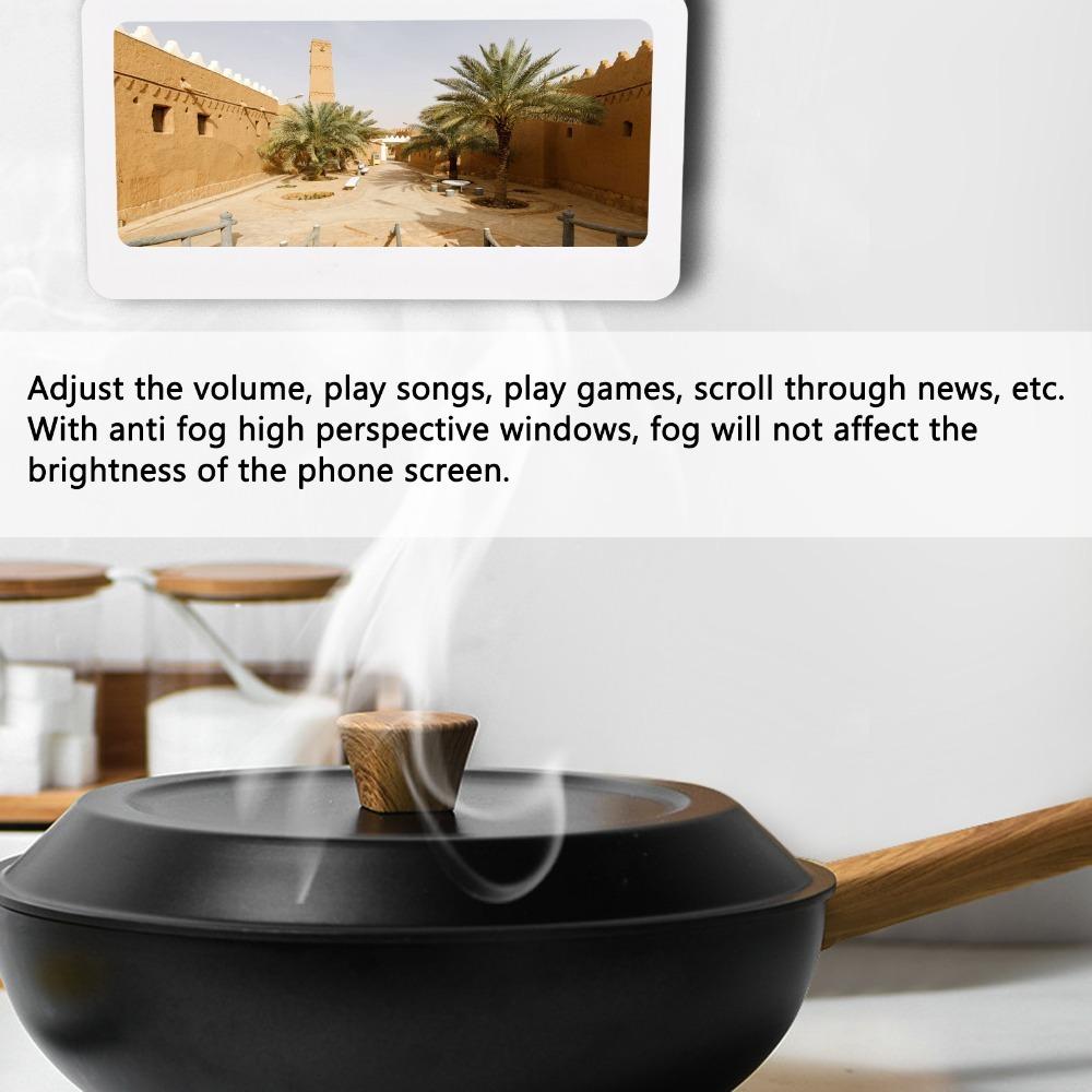 

No-drill Bathroom Phone Holder Touchable Wall Mount Phone Stand Wall Mount Tablet Case Daily Use білий