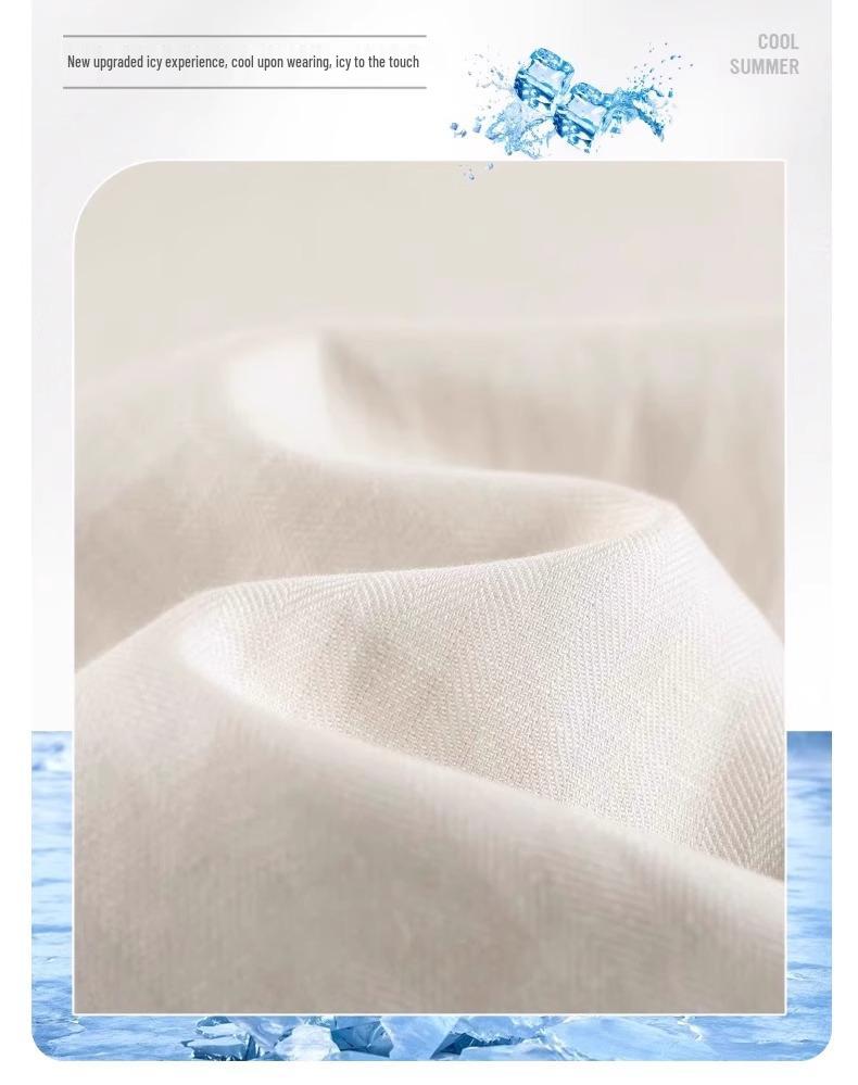 2024 Soft Breathable Wide-Leg Women's Summer Pants: High-End Sweat-Absorbent, Drapey Casual Straight-Leg Style