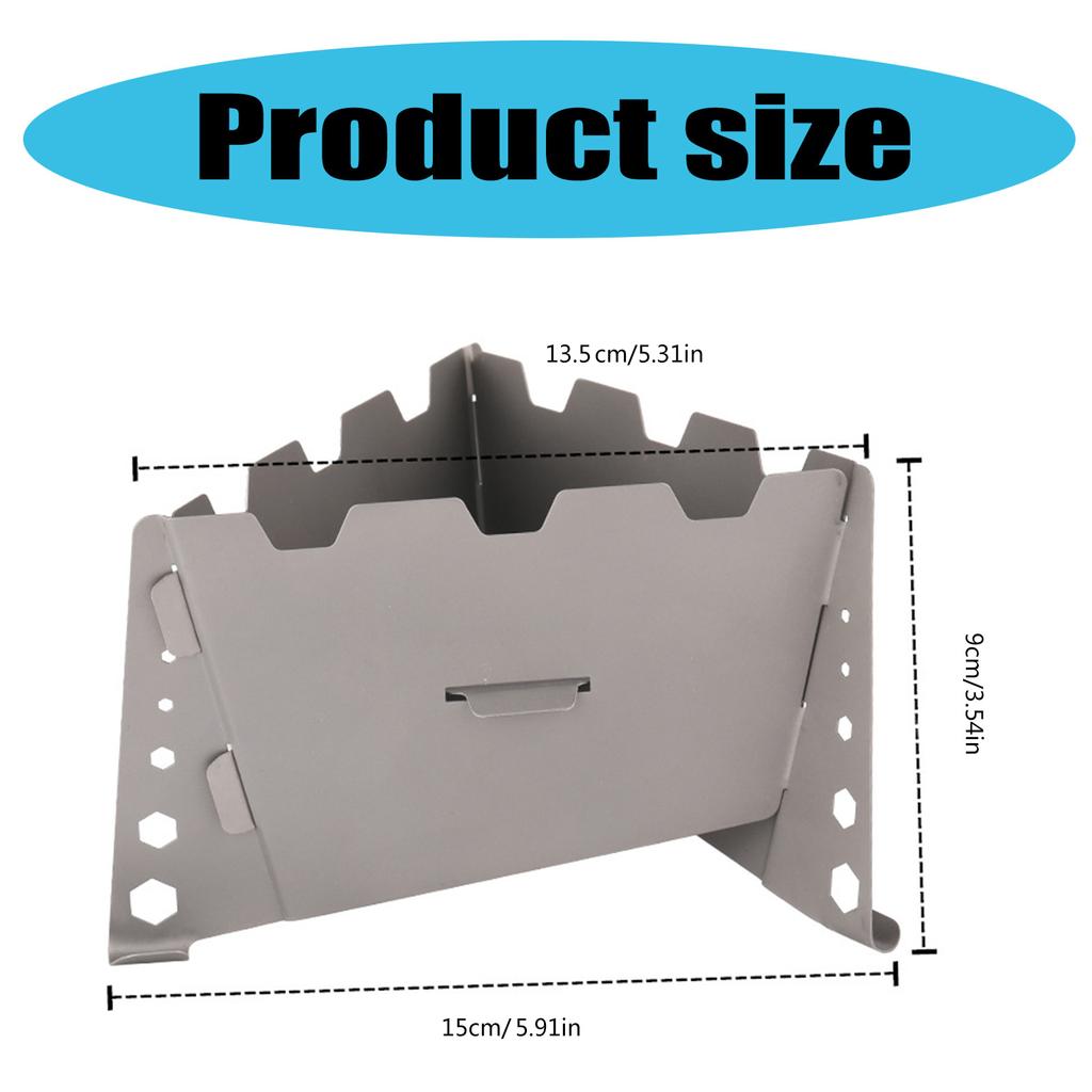 Solid Fuels Stove Folding Stove Solid Fuels Stove Tablets with Side Panel Foldable Barbecue Stove for Camping Hiking