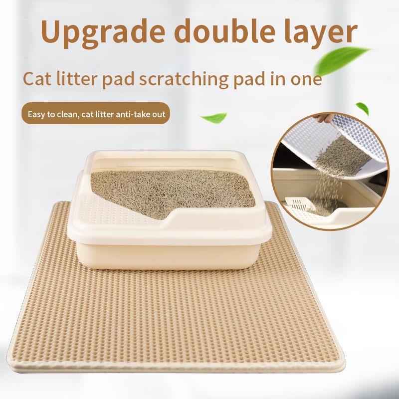 Buy Waterproof Pet Cat Litter Mat Double Layer Pet Litter Box Mat