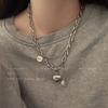 Sweet Cool Babes _ Titanium Steel Does Not Fade Smiley Face Love Sweater Necklace Women's Autumn Accessories Ins Hip Hop Versatile Sweater Chain