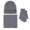 Winter scarf warm three-piece hat scarf gloves three-piece knitted velvet thickened cold-proof wool set