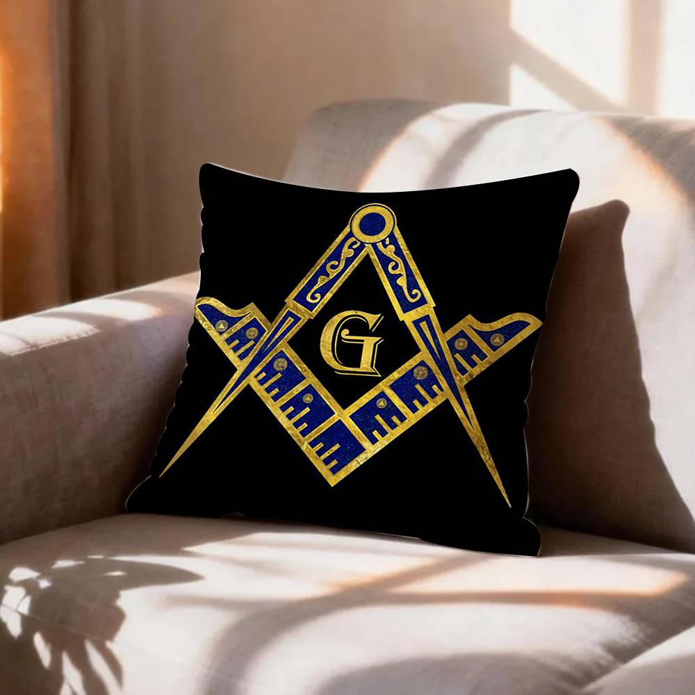 COOL FFreemasonry Symbol Pillow Case Pattern Printed Pillowcase For Living Room Sofa Cushion Cover