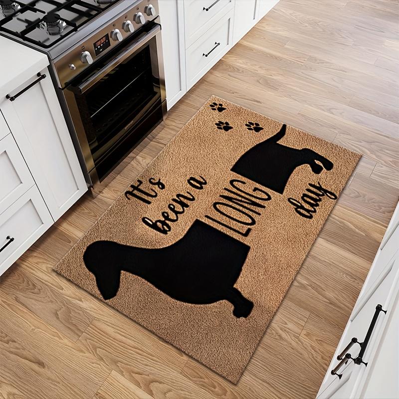 Funny Dachshund Doormat Its Been A Long Day Print NonSlip Floor Mat for Entryway Dog Lover Home Decor Easy Clean Bedroom 40X60CM