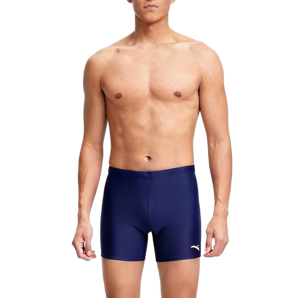 ANTA Swimming Shorts Men's Navy Blue Moderate Square Leg Swim Trunks 1824232413-2