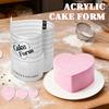 JUSTINLAU Adjustable Heart Shaped Cake Ring Mold Retractable Fondant Tools Mousse Cake Ring Acrylic Circle Baking Ring Cake Tool