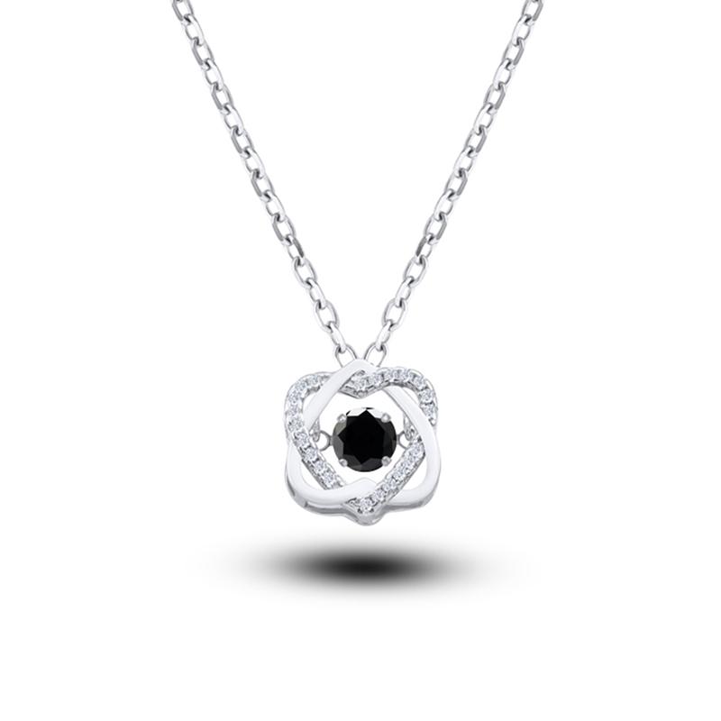 0.5ct Moissanite Necklace for Women Sparkling Simulated Diamond Pendant Beating Heart S925 Silver Fine Jewelry Gift