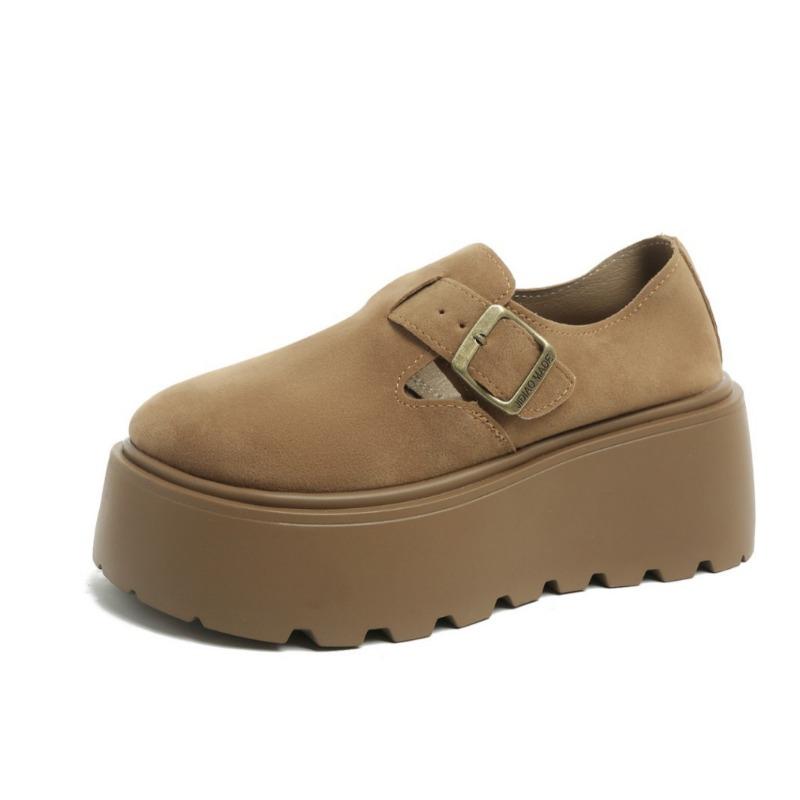 Fashion Commuter Retro Platform Women's New Spring and Autumn Versatile Small Man Heightening Love Single Shoes