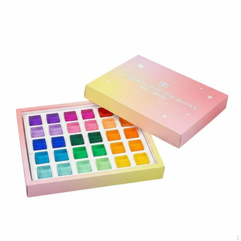 Building Blocks Creative Play Rainbow Acrylic ChildCentered Influenced Colorful Cubes for