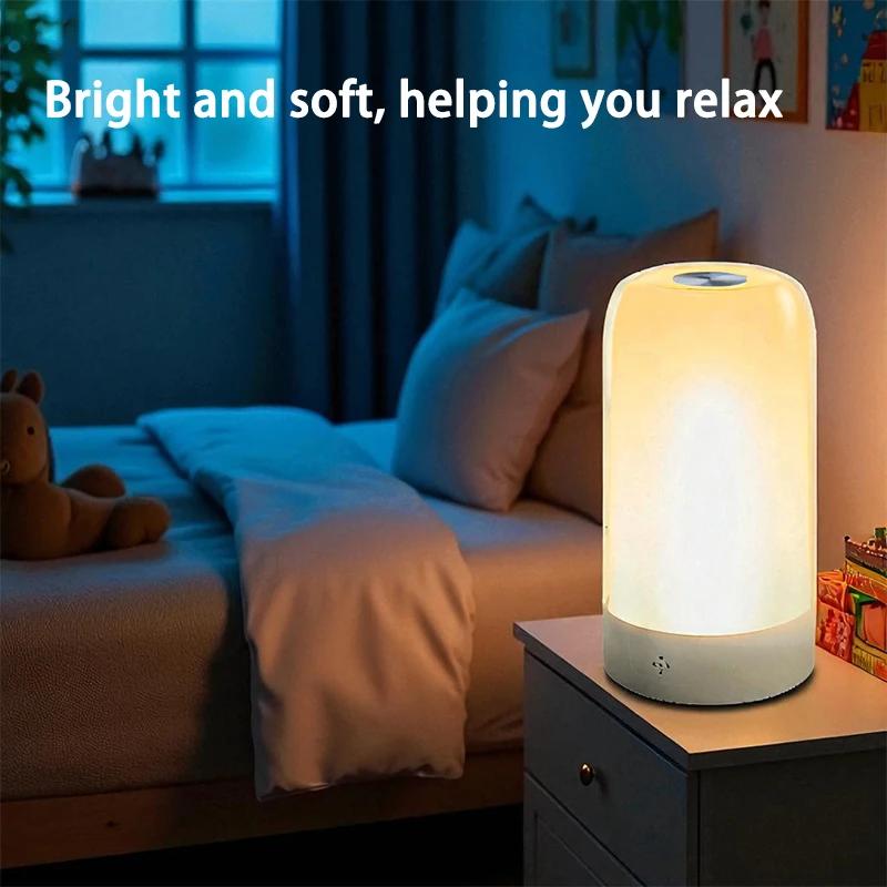Touch Control RGB Bedside Lamp Dimmable USB Color-Changing Cozy Mood Lamp Fantasy Color Lamp for E-sports Events