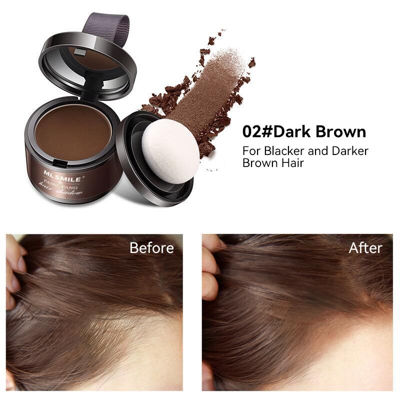 Sombra em pó para aparar a linha do cabelo, à prova d'água, preenchimento natural, artefato de reparo de pelos da testa, retoque de costeletas, sombra em pó