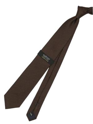 Takakyu Regular Product Number Free Size Japanese-Made Wool-Like Tie, 8.0cm Wide, Brown, 110305173201323,