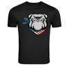 Patriotic Bulldog American Flag Bandana Graphic T Shirt