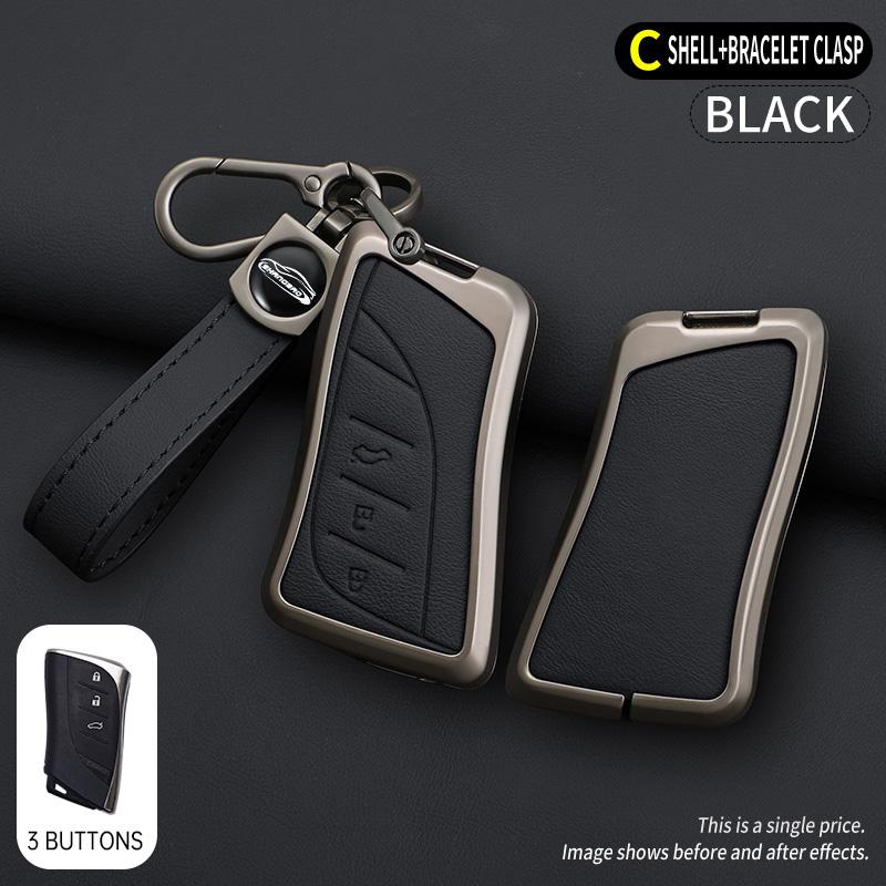 Car Metal Leather Key Case Holder Cover Chain For Lexus NX ES UX US RC LX IS 250h RX 350h LS 450h 260h 300h UX200 LM350H LM500H
