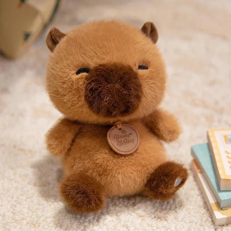 Cute Sitting Animals Panda Fox  Cat Soft Plush Dolls Stuffed Capybara Pig Plushie Baby Toys Gifts For Children Christmas Present