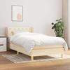 3127002 vidaXL Divan Bed with Mattress Cream 80x200 Cm Fabric