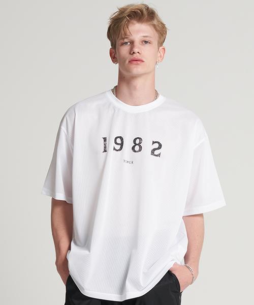 Tener 1982 Mesh Rash Guard Short Sleeve Tee White White/F