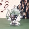 Mini Crystal Teapot Figurine Clear Glass Teapot Teapot Sculpture  Ornament  Living Room