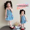 Girls Summer Cotton Tank Dress Thin Stylish Fashionable Baby Sundress