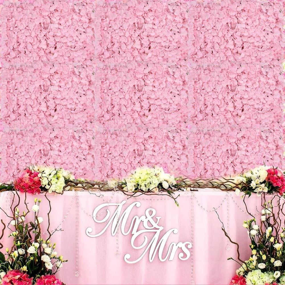 3D Rose Rose Flower Wall Pink Silk Artificial Flower Backdrop  Birthday Party