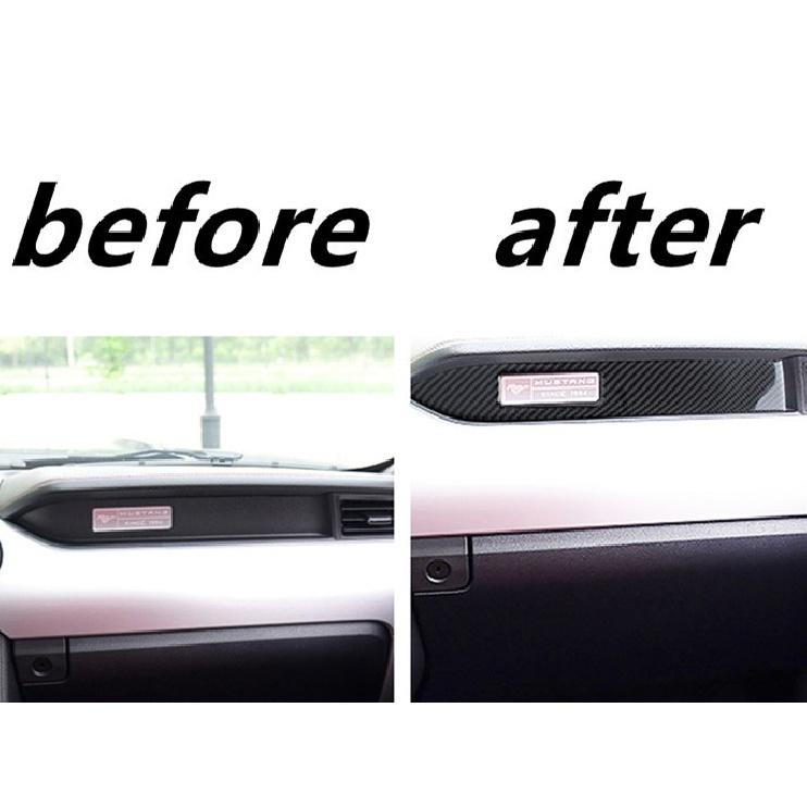 Carbon Faser Aufkleber Auto Dashboard Instrument Dekoration Streifen Innen Trim Rahmen Für Ford Mustang 2005-2022
