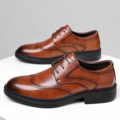 Leather Shoes for Men's British Style Groom's Cowhide Pointed Formal Business Men's Leather Shoes
