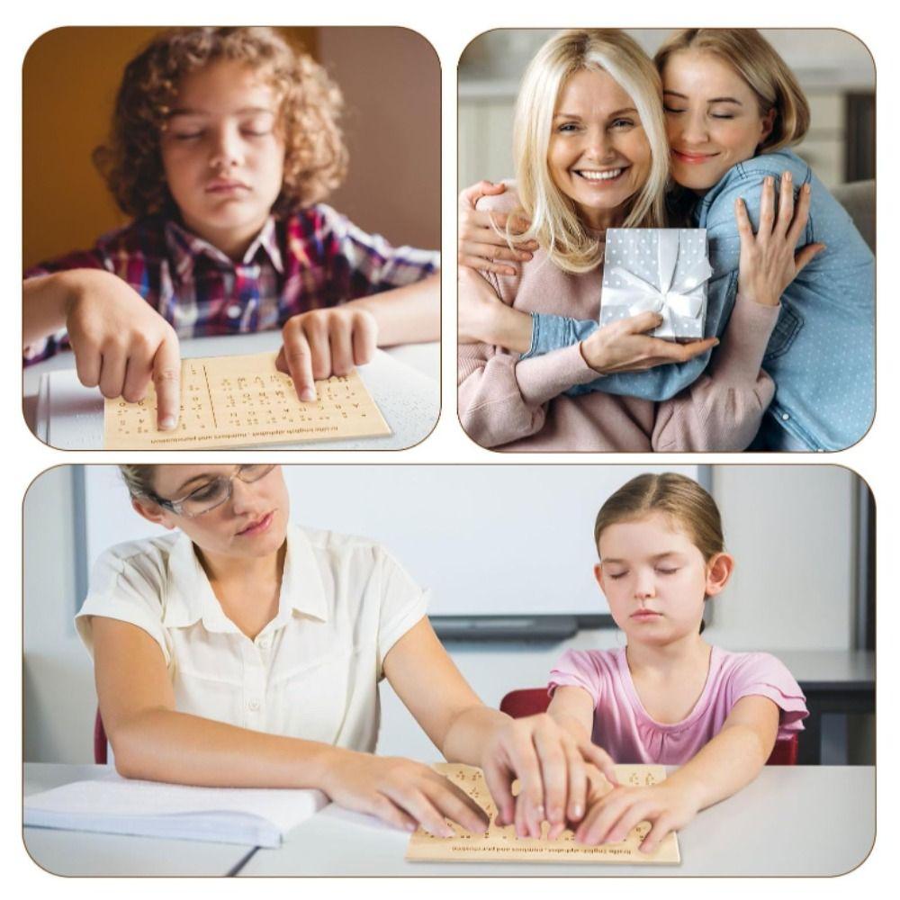 Lightweight Braille Board Compact Size Teaching Aid Portable Educational Tool Touch Based