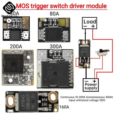 High Power MOS Trigger Switch Driver Module Transistor PWM Regulation Switch Control Board 1-18V 11A 81A 161A 111A 111A