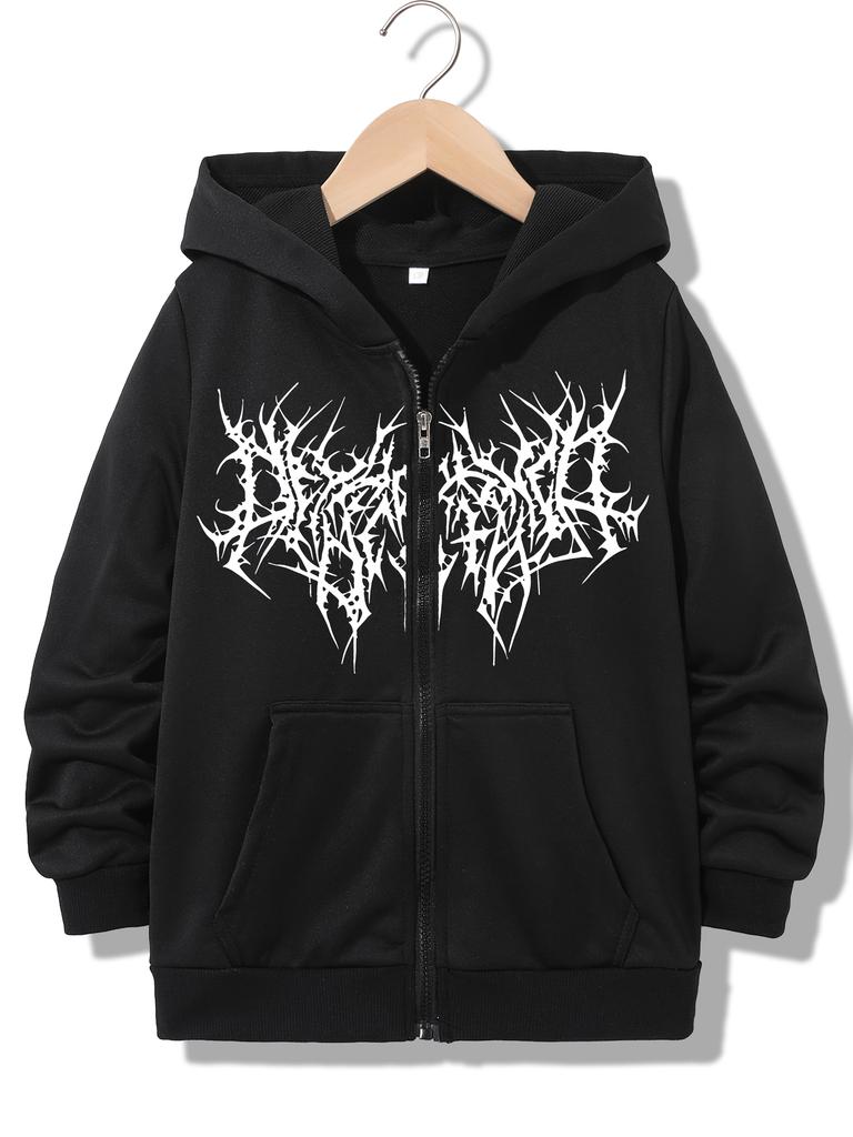 Streetwear Fashionable Zipper Hoodie Casual Hip Hop Hoodies Jackets Boys Girls Y2K Zip Up Sweatshirt Spring Autumn