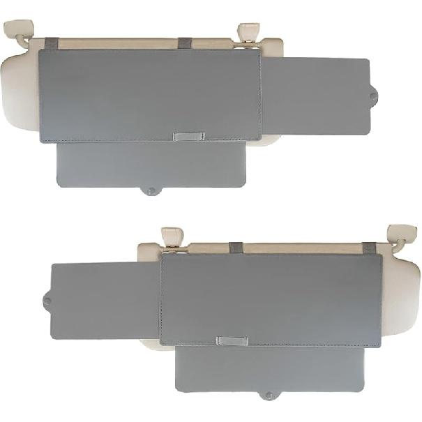 

Автомобильный козырек от солнца, WANPOOL Автомобильный козырек Антибликовый расширитель для водителя и пассажира переднего сиденья - 2 штуки (Серый) чёрный