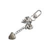 Fashion Heart Bowknot Chain Keychain Pendant Sweet Cool Hanging Decorations Keyring Charm for Purse Bag Backpack Handbag