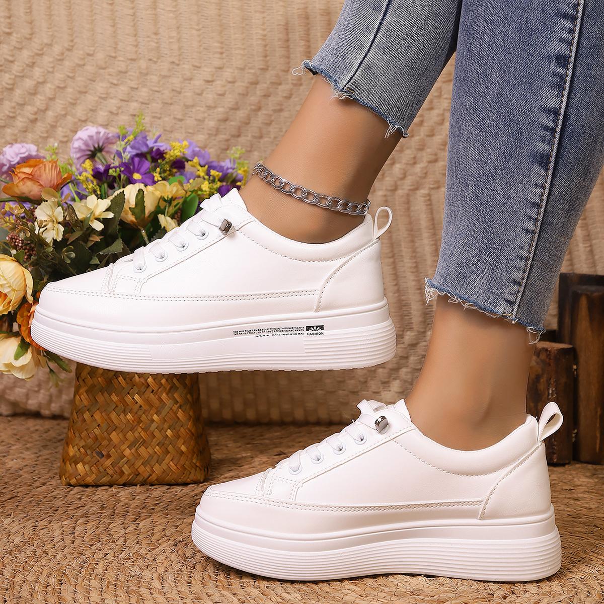 

Fashionable New Style Sexy Flat Shoes for Women Spring and Autumn Round Toe Comfortable Thick Sole Non Slip Casual Sports Shoes 35