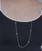 Postlude [Silver] Rough Wire Heart Chain Necklace (Long)